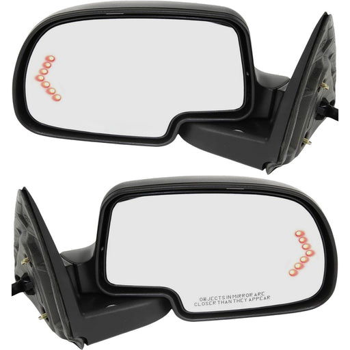 DURAFORCE Power Mirror Set For 2003-06 Silverado 1500 with Signal and Puddle Light Heated