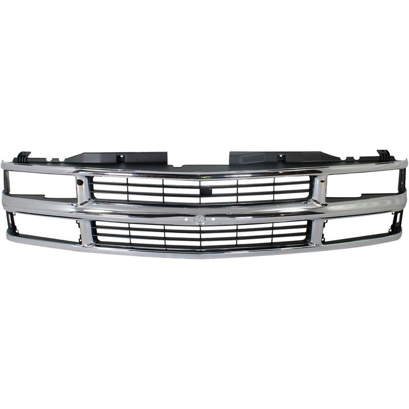 DURAFORCE Grille For 1994-1999 Chevrolet C/K 1500 2500 3500 Pickup Suburban Tahoe Chrome