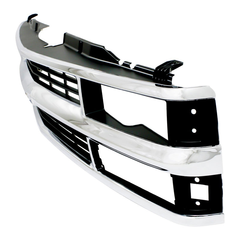 DURAFORCE Grille For 1994-1999 Chevrolet C/K 1500 2500 3500 Pickup Suburban Tahoe Chrome