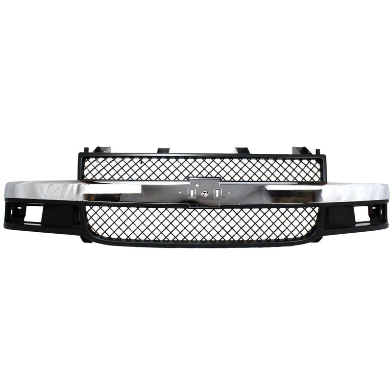 DURAFORCE Grille Assembly For 03-23 Chevrolet Express 3500 2500 03-14 GMC Savana 1500 Gray
