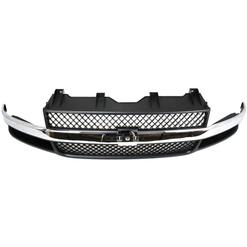 DURAFORCE Grille Assembly For 03-23 Chevrolet Express 3500 2500 03-14 GMC Savana 1500 Gray