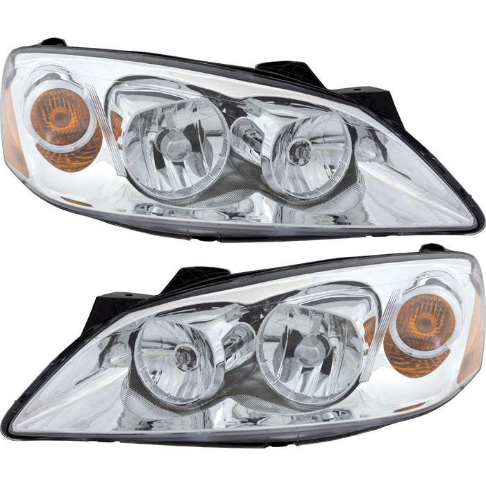 DURAFORCE Headlight Set For 2005-2010 Pontiac G6 Driver and Passenger Side w/ bulb