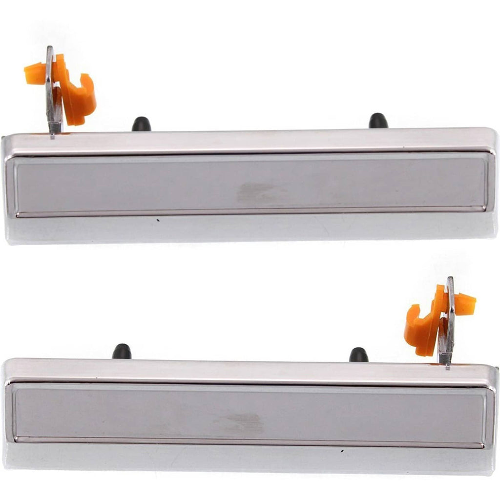 Perfect Fit 24k Gold Plated Exterior Door Handles (2-Piece Set) For 1982-1994 Chevy S10, 1980-1990 Caprice & More - No Key Hole