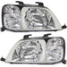 DURAFORCE Driver and Passenger Side Headlights For Honda CR-V 1997-2001 Halogen EX LX SE