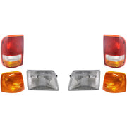 DURAFORCE Headlight Kit For 1993-97 Ford Ranger With Tail Light Corner Light Left & Right