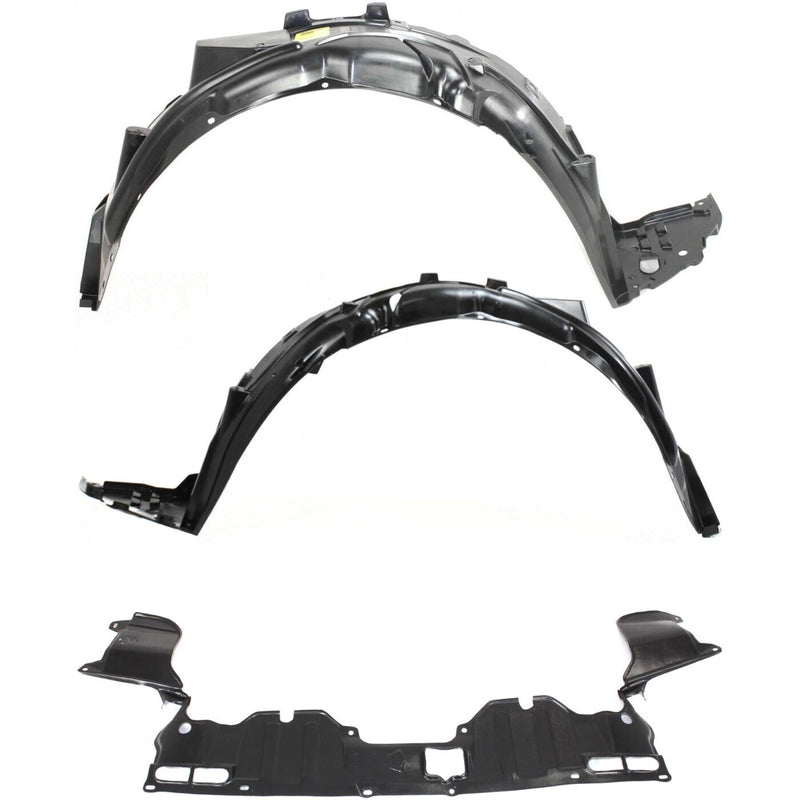 DURAFORCE Front Fender Liner and Engine Splash Shield Kit For 2006-2011 Honda Civic