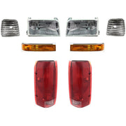 DURAFORCE Headlights Turn Signal Corner Light Tail Light For 92-96 Ford F-150 F-250 F-350