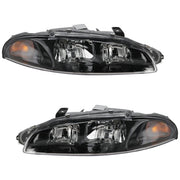 DURAFORCE Headlight Set For 97-99 Mitsubishi Eclipse Left and Right With Bulb 2Pc