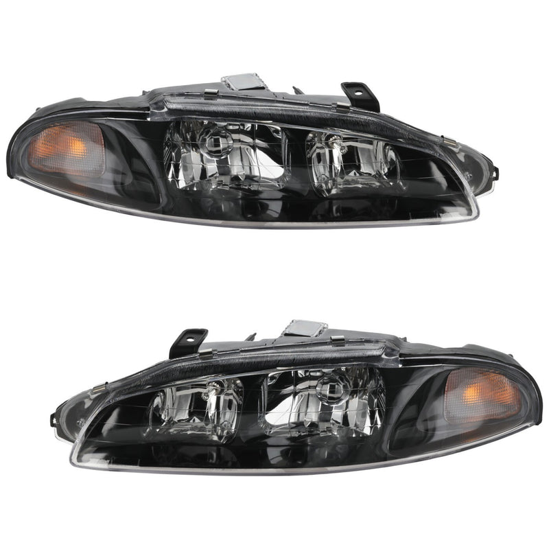 DURAFORCE Headlight Set For 97-99 Mitsubishi Eclipse Left and Right With Bulb 2Pc