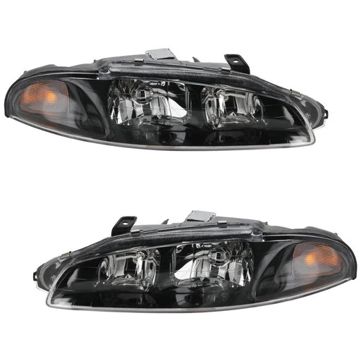 DURAFORCE Headlight Set For 97-99 Mitsubishi Eclipse Left and Right With Bulb 2Pc