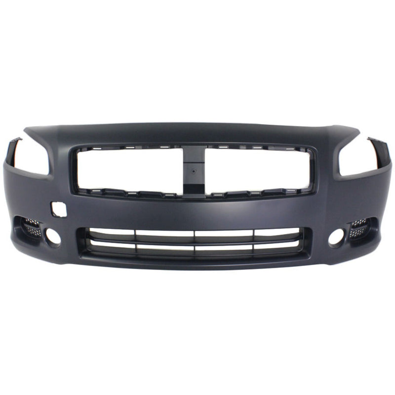 DURAFORCE Front Bumper Cover For 2009-2014 Nissan Maxima w/ fog lamp holes Primed