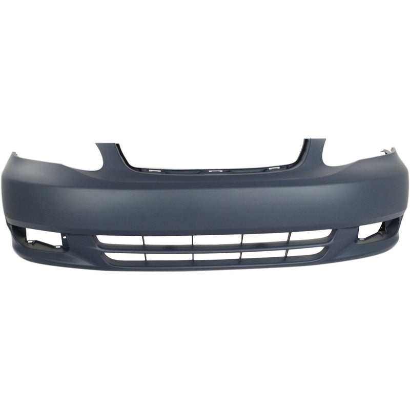 DURAFORCE Front Bumper Cover For 2003-04 Toyota Corolla Sedan Primed With Fog Light Holes