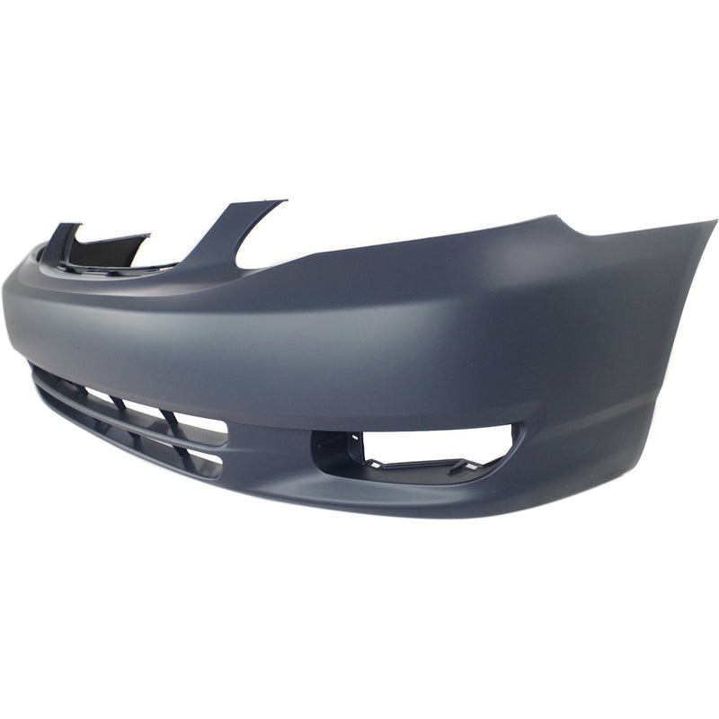 DURAFORCE Front Bumper Cover For 2003-04 Toyota Corolla Sedan Primed With Fog Light Holes