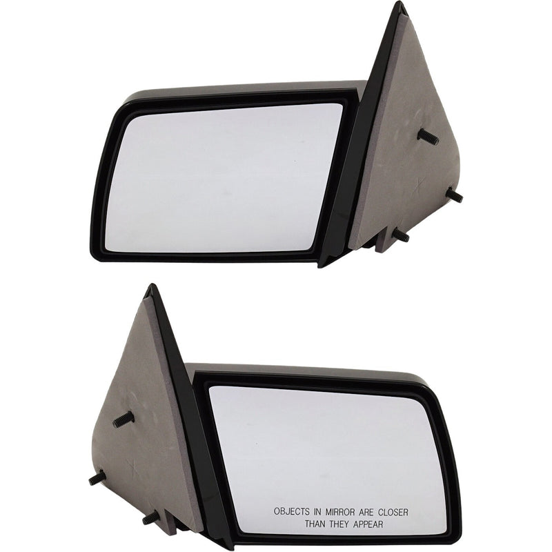 DURAFORCE Mirrors Manual Glass Adjust For 88-99 Chevy K1500 88-99 C1500 LH RH Paintable
