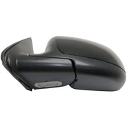 DURAFORCE Side View Mirrors Power Heated Smooth Black with Puddle Pair For 00-02 Chevy GMC