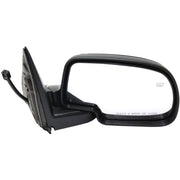 DURAFORCE Side View Mirrors Power Heated Smooth Black with Puddle Pair For 00-02 Chevy GMC