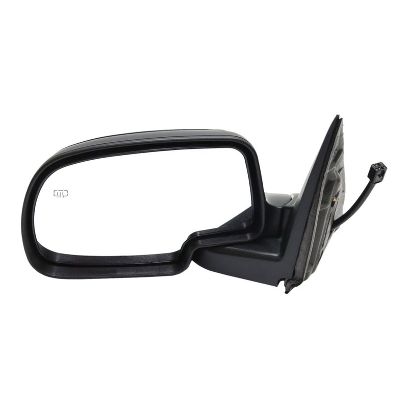 DURAFORCE Side View Mirrors Power Heated Smooth Black with Puddle Pair For 00-02 Chevy GMC