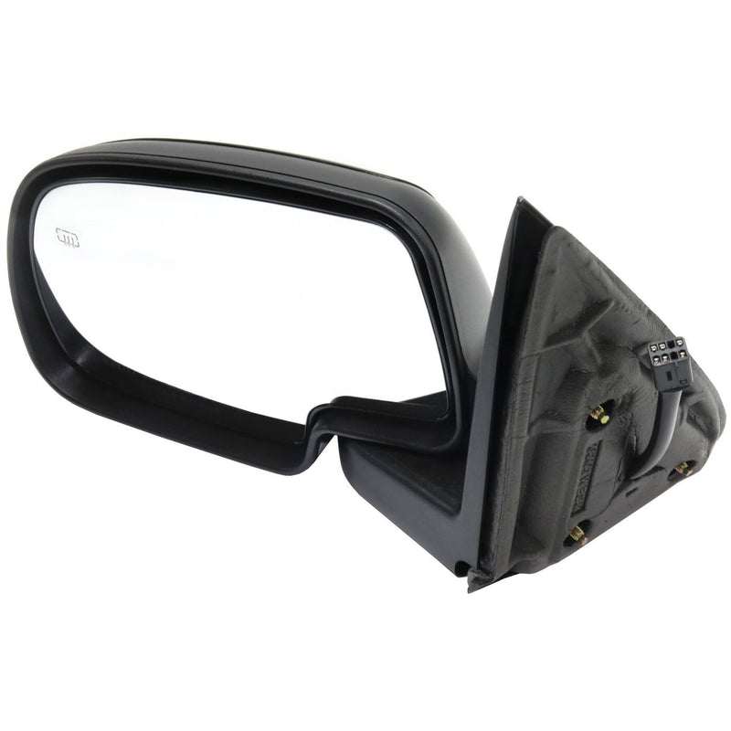 DURAFORCE Side View Mirrors Power Heated Smooth Black with Puddle Pair For 00-02 Chevy GMC
