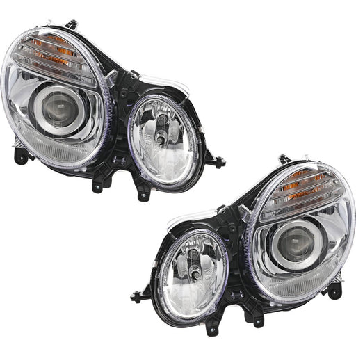 DURAFORCE Halogen Headlight Set Left and Right Side For 2007-2009 Mercedes Benz E-Class