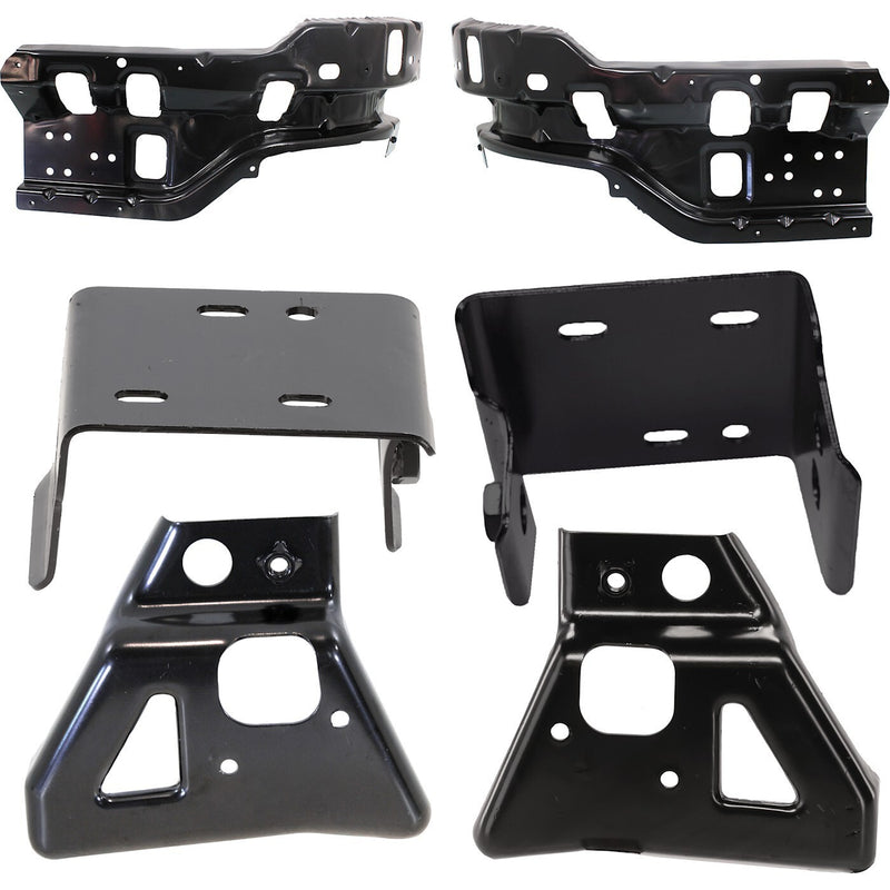 DURAFORCE Bumper Face Bar Brackets Retainer Mounting Braces Set of 6 Inner Interior Inside