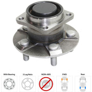DURAFORCE Wheel Hubs For 2003-08 Toyota Corolla Rear Left & Right with Bearing