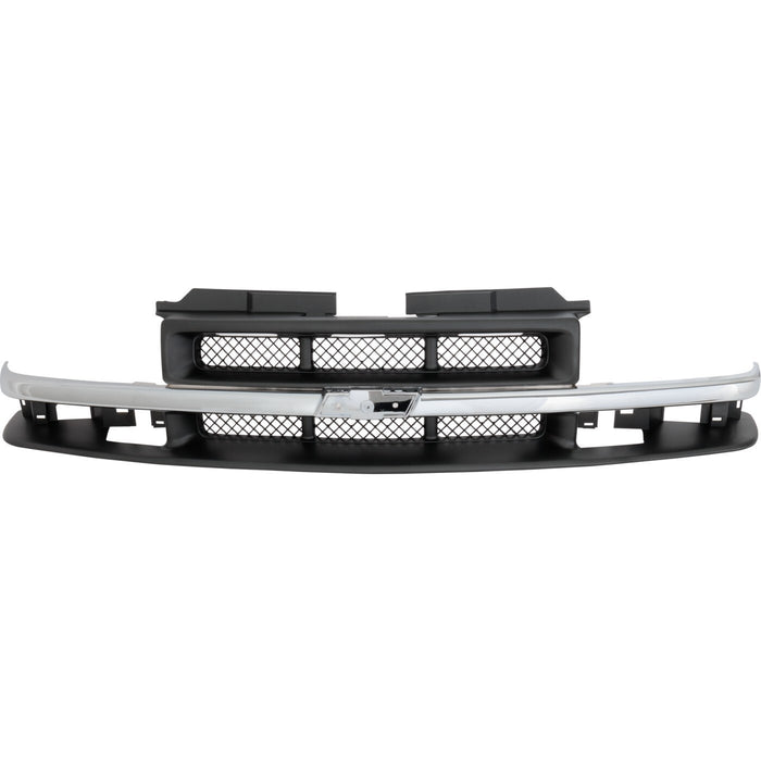 DURAFORCE Grille Grill for Chevy S10 Pickup 15048519 Chevrolet S-10 Blazer 1998-2004