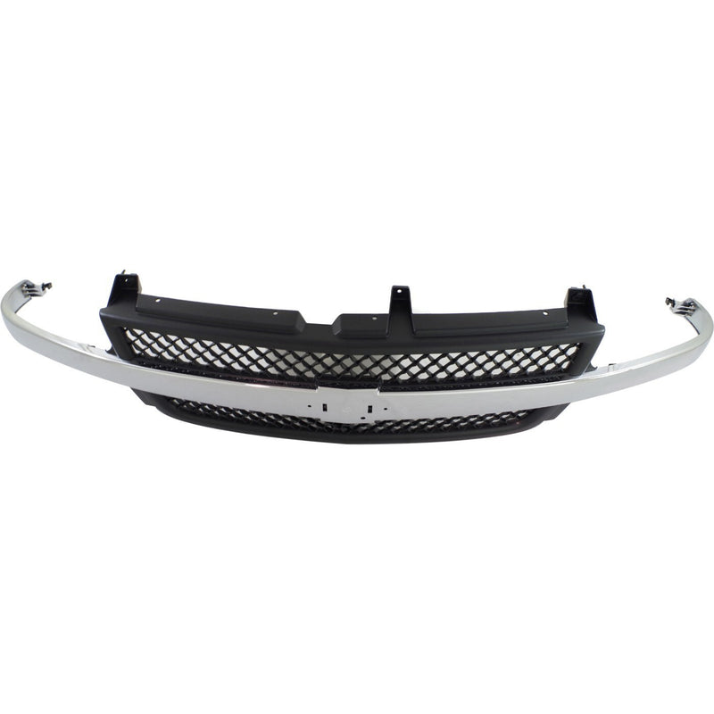 DURAFORCE Grille Assembly Black with Chrome Center Bar For 2001-02 Silverado 2500 HD 3500
