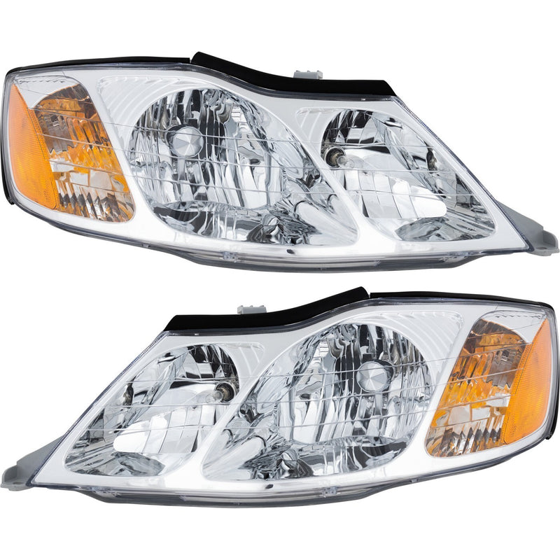 DURAFORCE Headlight Assembly Set For 2000-2004 Toyota Avalon Left Right Halogen With Bulb