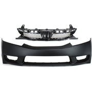 DURAFORCE Front Bumper Cover and Grille Kit For 2009-2011 Honda Civic Sedan Primed