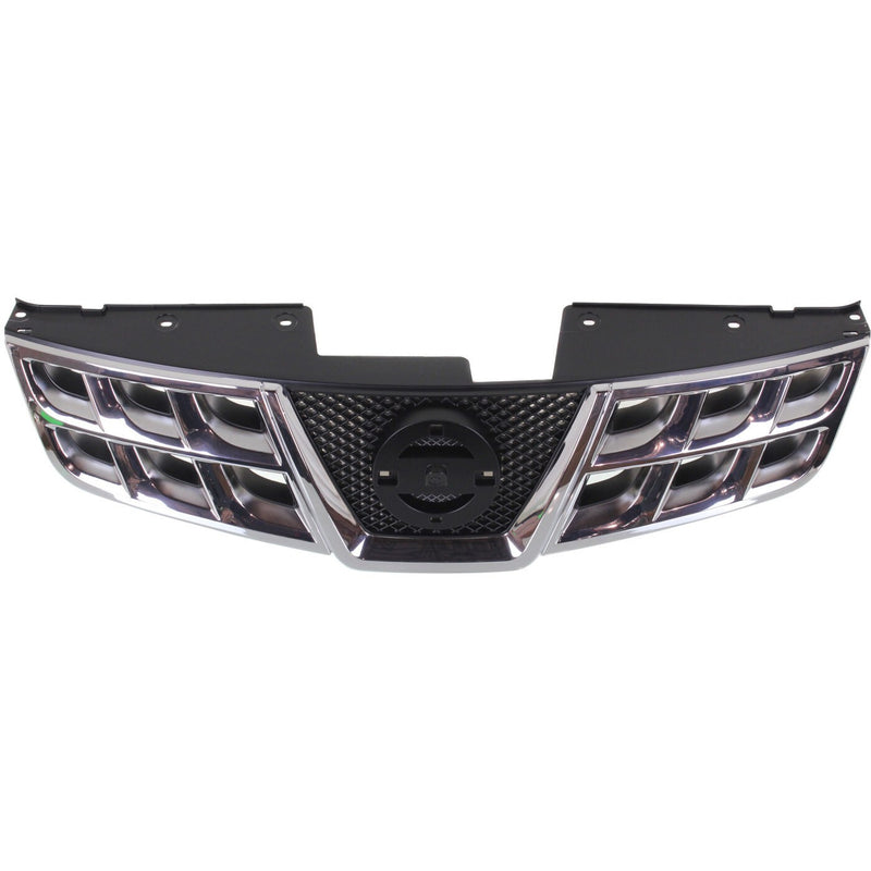 DURAFORCE Grille For 2011-2013 Nissan Rogue 2014-15 Rogue Select Chrome Shell Black Insert