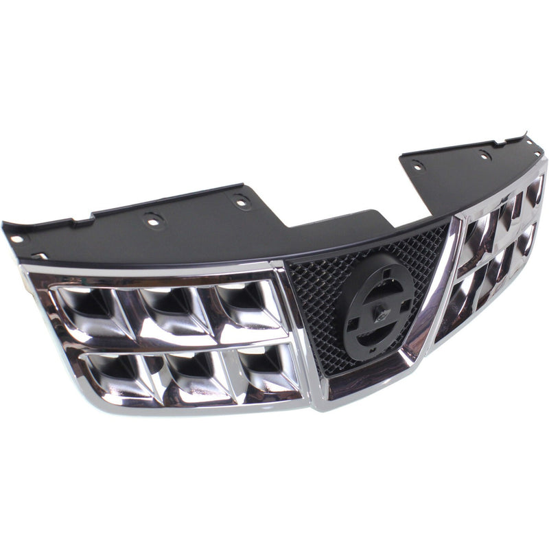 DURAFORCE Grille For 2011-2013 Nissan Rogue 2014-15 Rogue Select Chrome Shell Black Insert