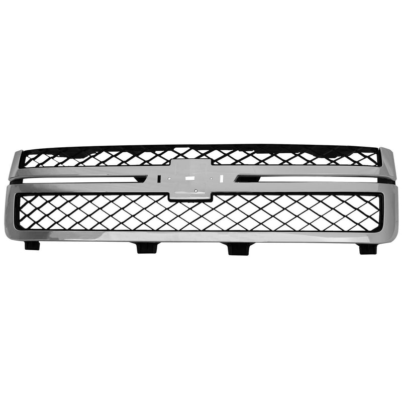 DURAFORCE Grille Assembly For 2011-14 Silverado 2500 HD Silverado 3500 HD Black and Chrome