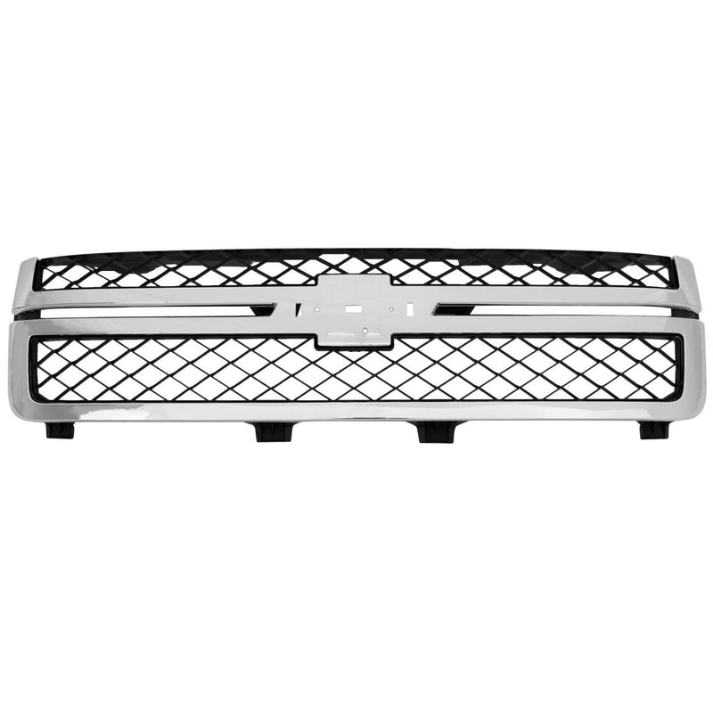 DURAFORCE Grille Assembly For 2011-14 Silverado 2500 HD Silverado 3500 HD Black and Chrome