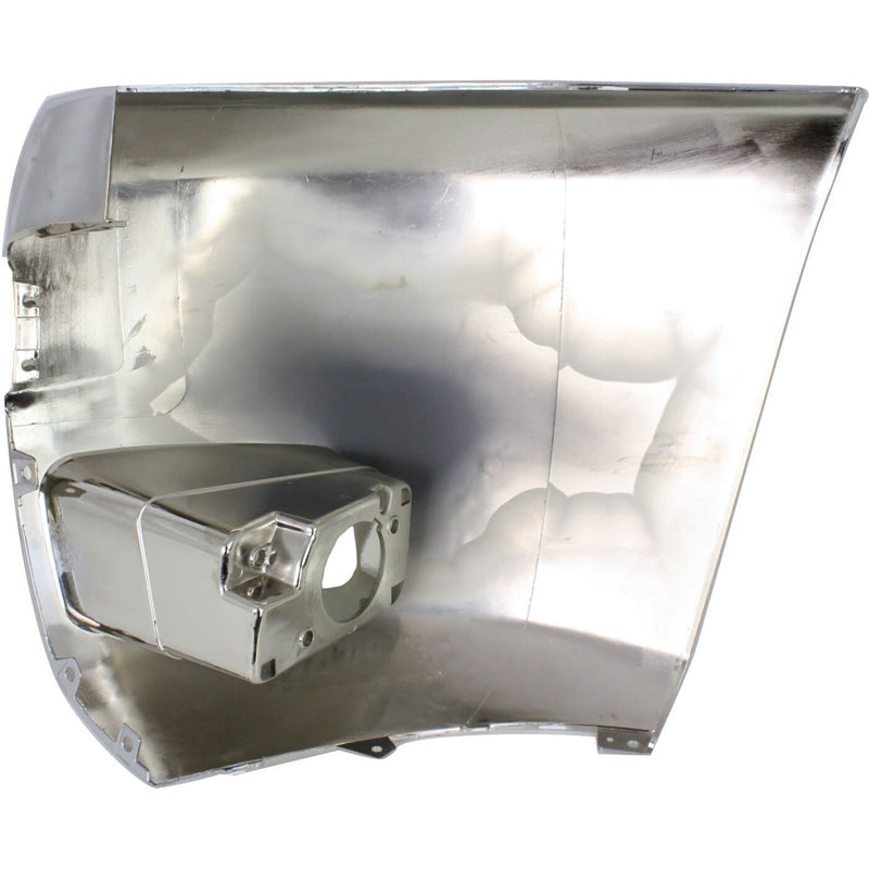 DURAFORCE Bumper End Cap Set For 07-12 Chevrolet Silverado 2500 HD 3500 HD Chrome Front
