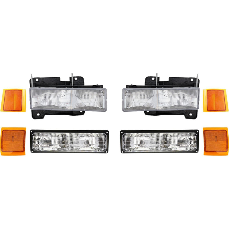DURAFORCE Headlight Kit For 1994-1999 Chevy C1500 Suburban K1500 Suburban Left and Right