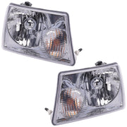 DURAFORCE LH RH Headlights For Ford Ranger 2001-2011 Halogen w/ Bulb/s w/ Turn Signal Bulb