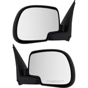 DURAFORCE Mirrors Set For 1999-2006 Chevrolet Silverado 1500 Black Manual Glass Adjust