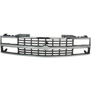 DURAFORCE Grille For 1988-93 Chevy C K 1500 Chrome Shell With Black Insert Dual Headlight