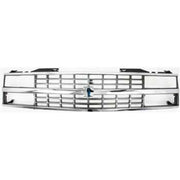 DURAFORCE Grille For 1988-93 Chevy C K 1500 Chrome Shell With Black Insert Dual Headlight