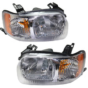 DURAFORCE Driver and Passenger Side Headlights For Ford Escape 2001-2004 Halogen w/ Bulb/s