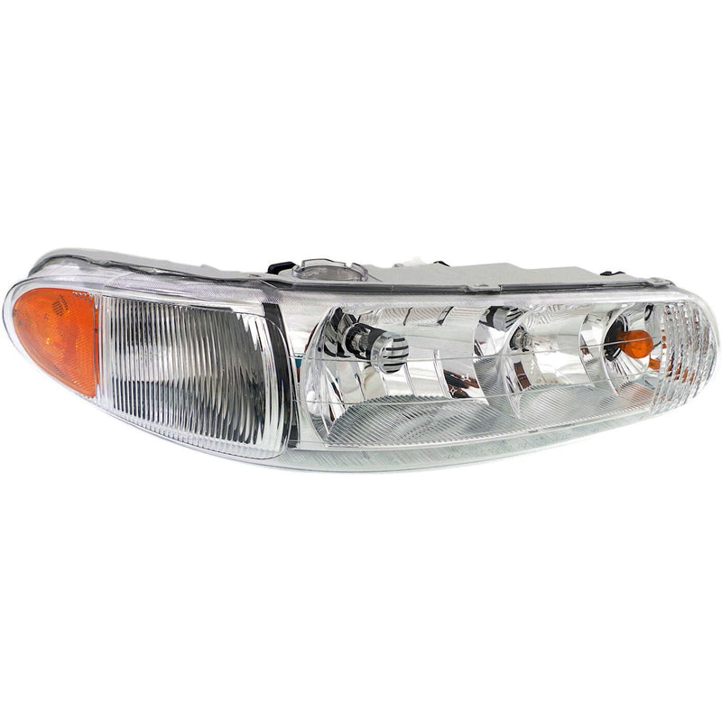 DURAFORCE Left & Right Headlight For Buick Century 1997-2005 Halogen w/ Corner Light Bulb