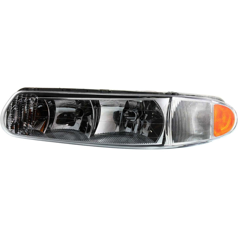 DURAFORCE Left & Right Headlight For Buick Century 1997-2005 Halogen w/ Corner Light Bulb