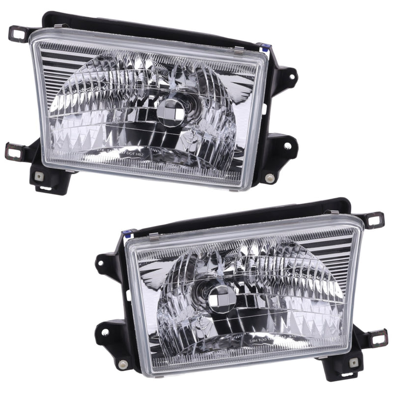 DURAFORCE Headlight Assembly Set For 1999-2002 Toyota 4Runner Left Right Side With Bulb