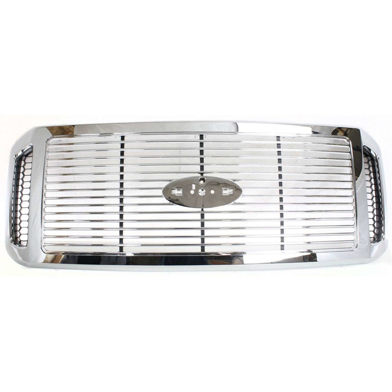 DURAFORCE Grille For 2006-2007 Ford F-250 Super Duty F-350 Super Duty Chrome Plastic