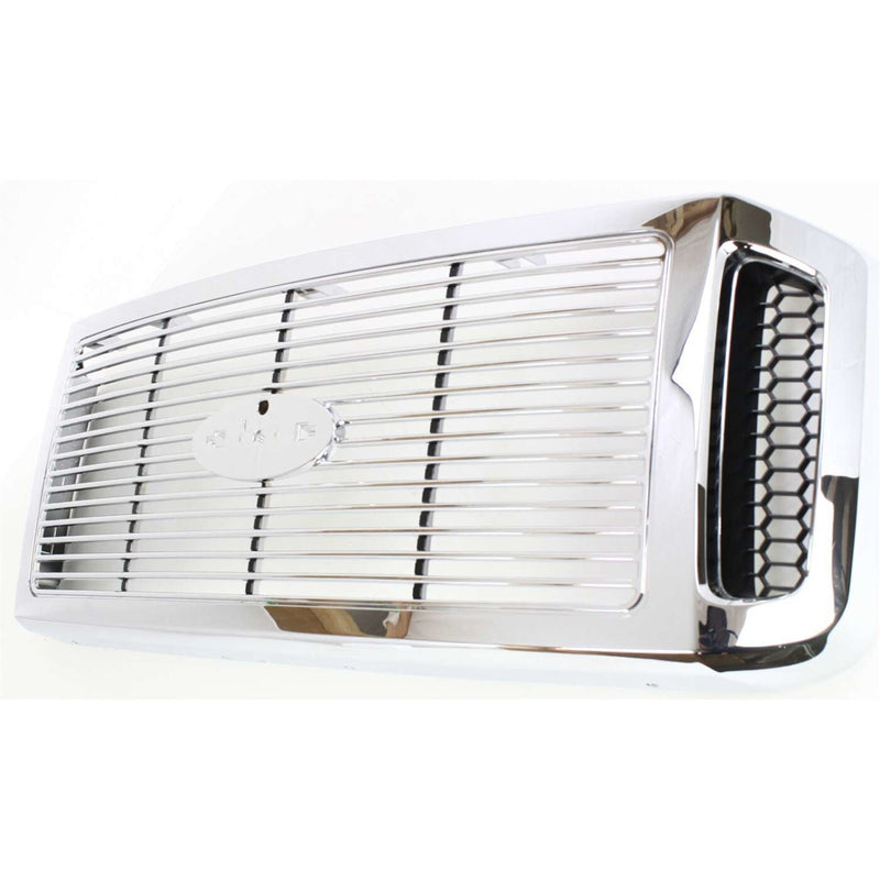 DURAFORCE Grille For 2006-2007 Ford F-250 Super Duty F-350 Super Duty Chrome Plastic