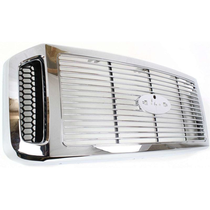 DURAFORCE Grille For 2006-2007 Ford F-250 Super Duty F-350 Super Duty Chrome Plastic