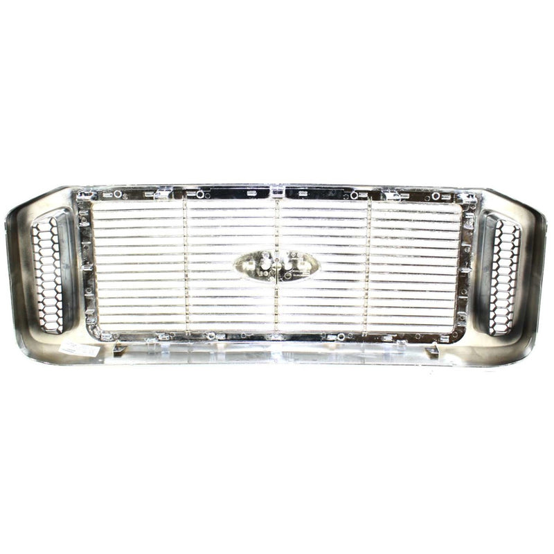 DURAFORCE Grille For 2006-2007 Ford F-250 Super Duty F-350 Super Duty Chrome Plastic