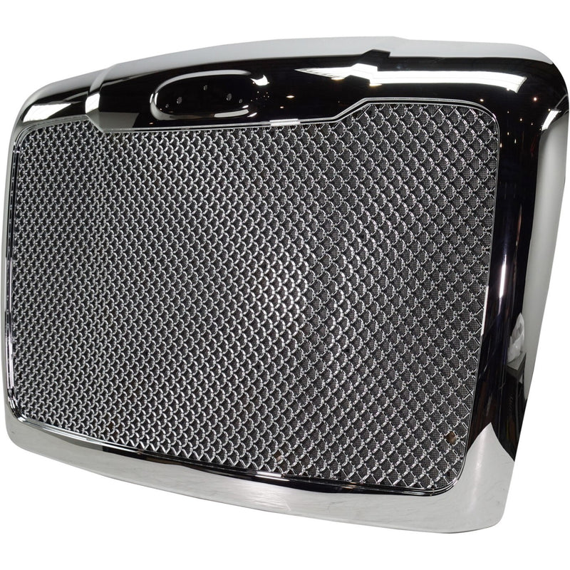 DURAFORCE Grille Assembly For 2008-17 Freightliner Cascadia Bug Screen Chrome Mesh Insert