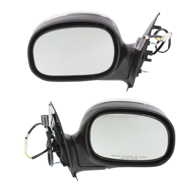 DURAFORCE Power Mirror Set For 97-01 Ford F-150 Left and Right Chrome STD and Super Cabs