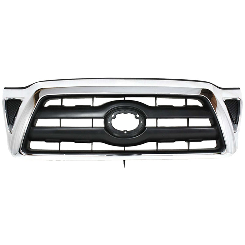 DURAFORCE Grille For 2005-2008 Toyota Tacoma Chrome Shell with Black Insert